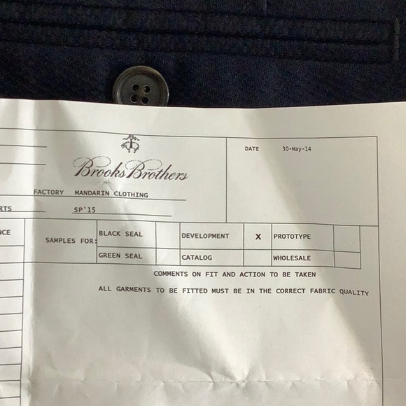 Brooks Brothers 1818 Blossom Bermuda button fly Navy shorts size 34 NWOT - Picture 16 of 16